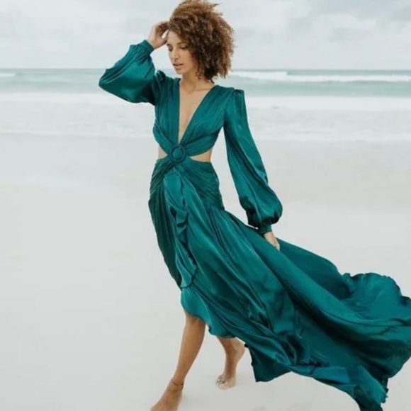 patbo green dress INTENSITY JERSEY STRAPLESS GOWN main image 1